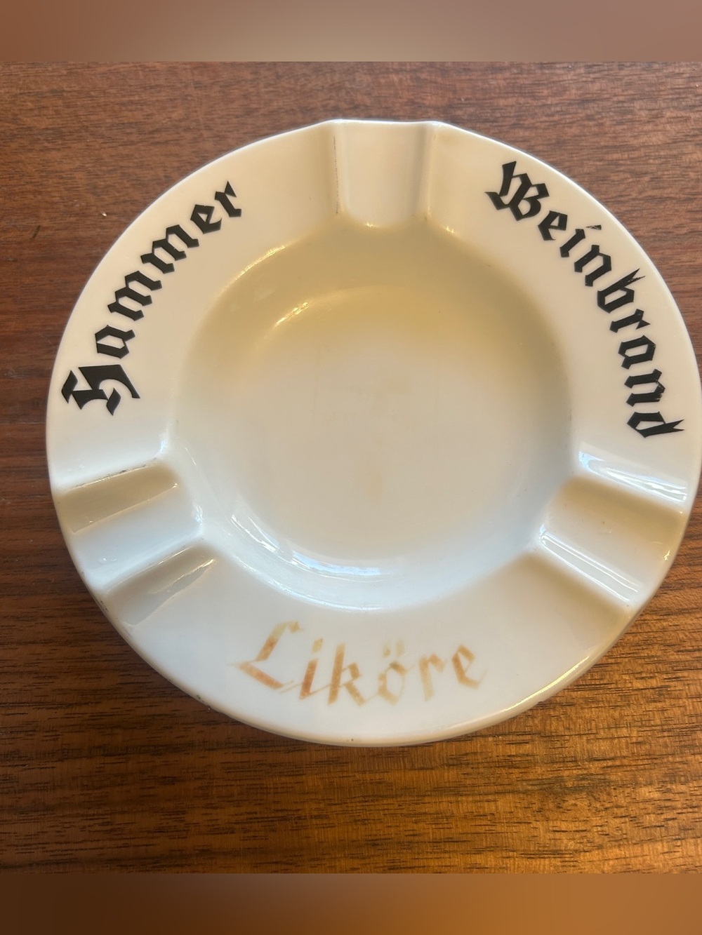 Vtg Hammer Weinbrand Porcelain Ashtray Thomas Germany Liqore stamped 33 6.75"